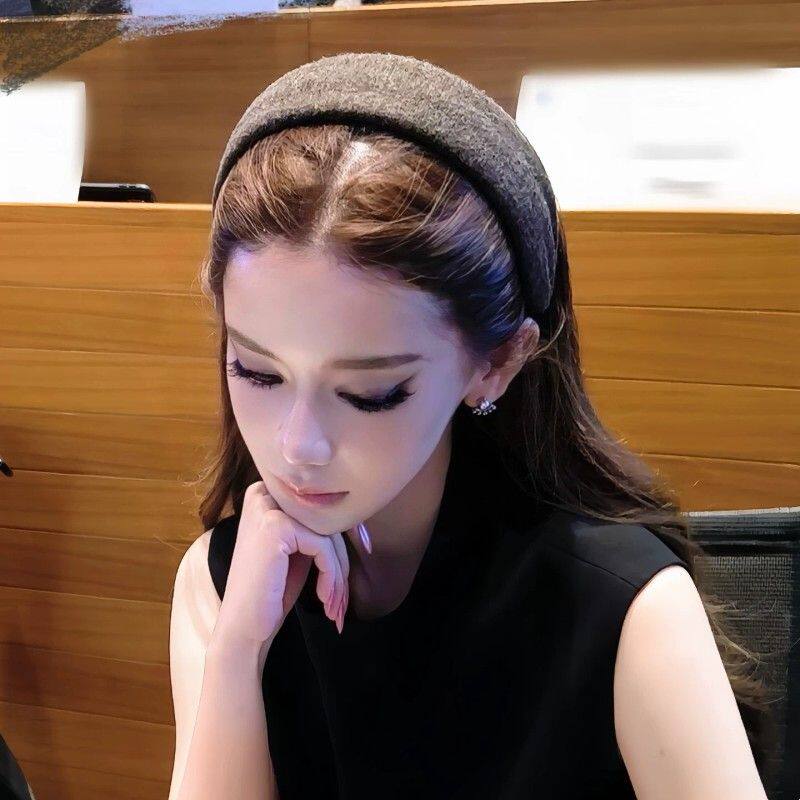 毛呢针织宽边发箍女2026新款洋气时尚头箍气质百搭高级感发卡头饰