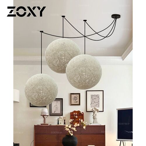 zoxy佐夕 圆球吊灯日式服装店咖啡厅侘寂风店铺商用餐厅吧台灯具