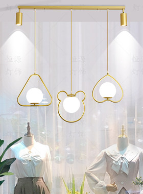 飘窗小吊灯吧台网红店铺女装儿童服装店橱窗展示灯创意童装店灯具