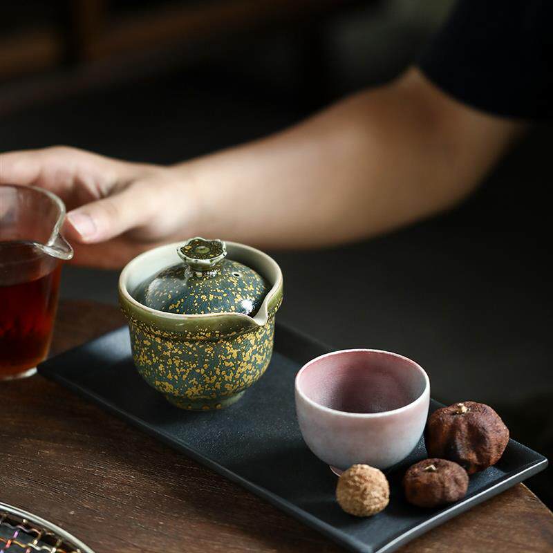 景德镇窑变萤火之光可养防烫手抓壶盖碗茶杯泡茶功夫茶泡茶壶茶具