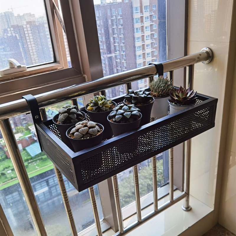 知三月阳台护栏花架悬挂式大承重护栏花盆挂架多肉栏杆花架窗台
