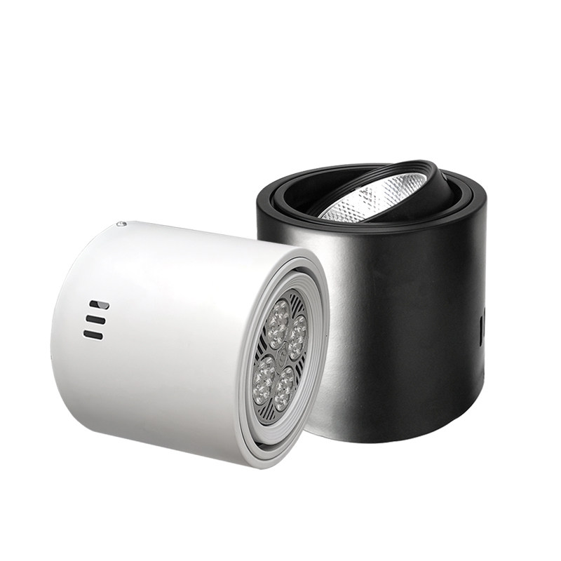 led射灯明装可调角度天花灯服装店聚光走廊过道商用cob大功率筒灯