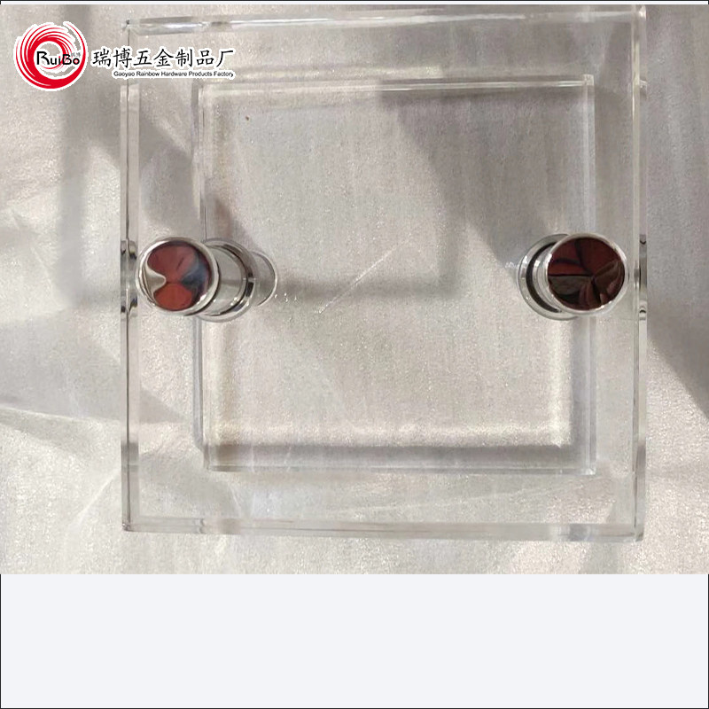水晶门拉手亚克力有机玻璃透明大拉手方型单孔双孔大门门把手厂家