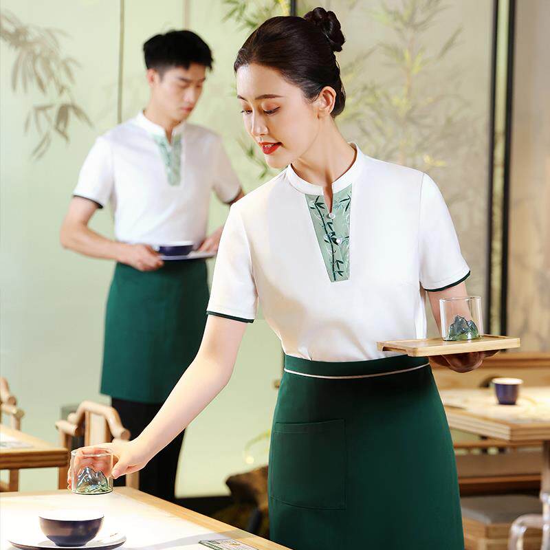 衣研堂中国风餐厅服务员工作服短袖酒店茶楼快餐店泰式工装女夏季