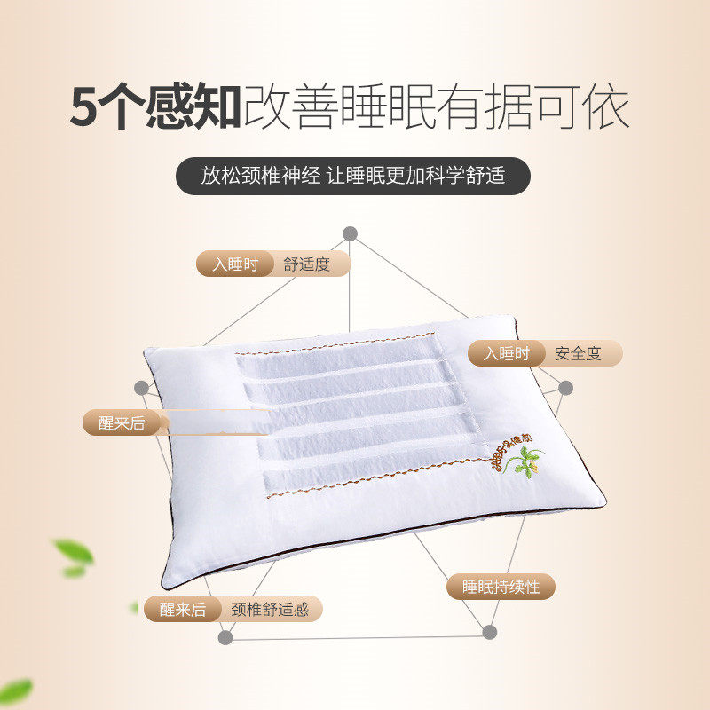 一对装决明子枕头单人双人枕芯家用荞麦护颈忱头男整头成人带枕套