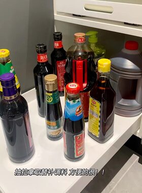 亚克力拉篮定制橱柜可移动托盘壁柜滑轨抽屉收纳盒储物置物架DIY