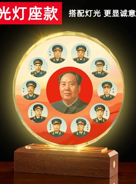 开国十大元帅毛爷爷画像摆件伟人像书房客厅办公室桌面装饰摆台