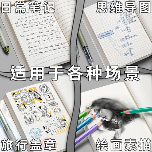A6小本子便携随身小号记事本笔记本本子旅游盖章空白本加厚2024年