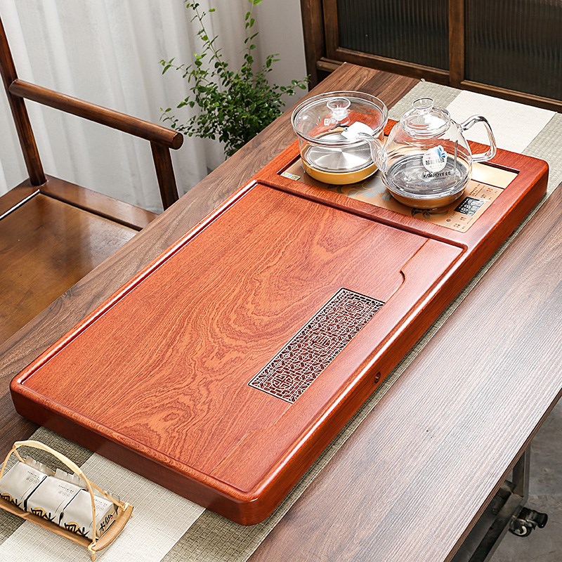实木茶盘花梨木茶台新中式功夫茶具套装家用高档全自动电磁炉一体