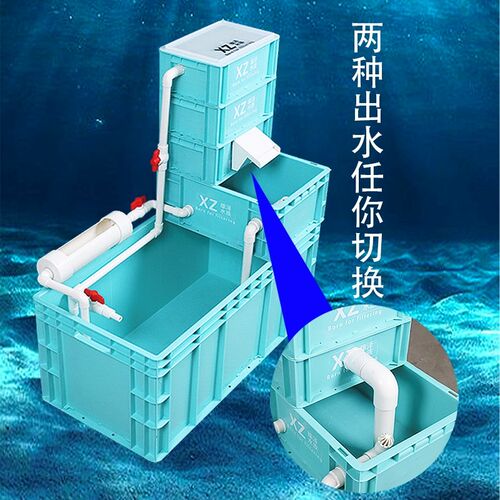 北欧绿瀑布出水过滤龟缸周转箱养龟缸乌龟缸大型龟鱼共养生态缸