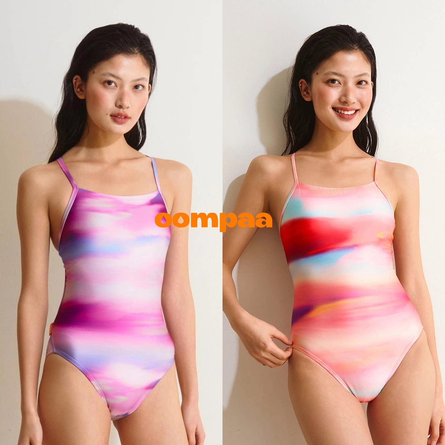 OOMPAA糖果甜心竞速连体泳衣绝美