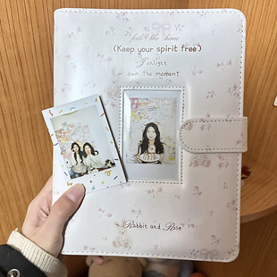 韩系碎花拍立得相册收纳本子卡册四宫格小卡展示纪念册活页大容量