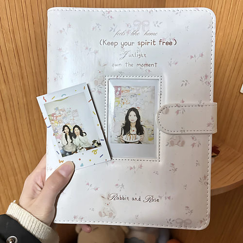 韩系碎花拍立得相册收纳本子卡册四宫格小卡展示纪念册活页大容量