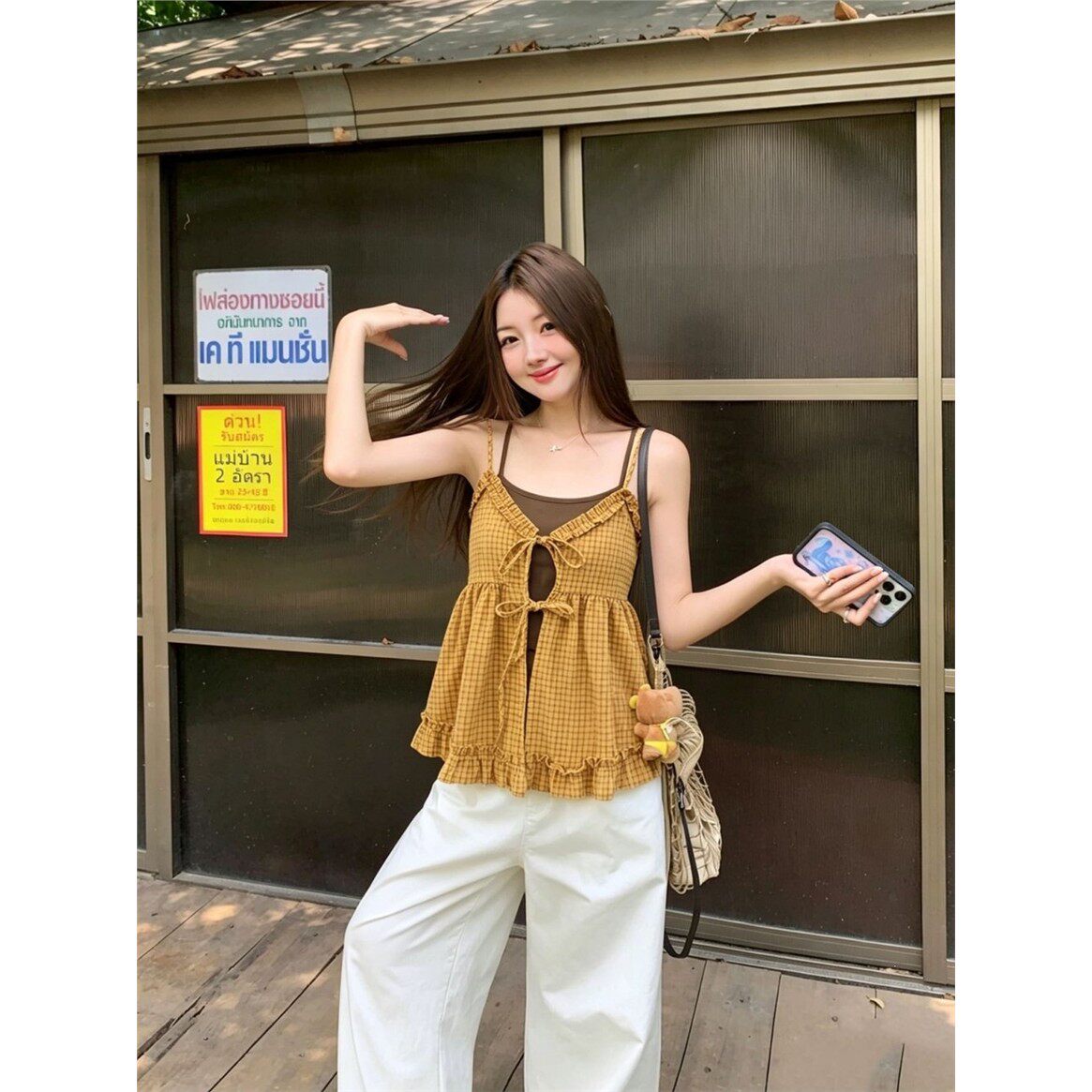 2026新甜美套装木耳边蝴