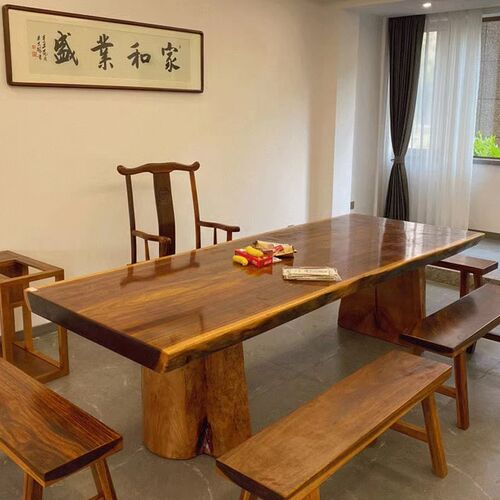 实木底座根雕木头支架树木墩子天然原木半圆树墩大板茶几树桩脚架
