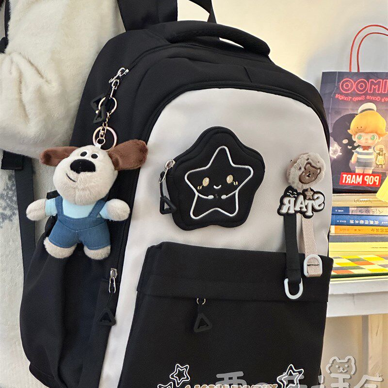 学院风少女书包韩版复古高中学生初中生双肩包女生大容量旅行背包