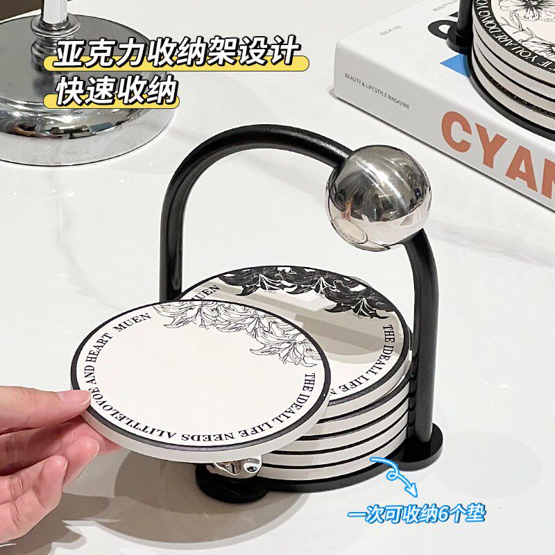 轻奢锅垫套装餐桌隔热防烫垫砂锅垫耐高温家用杯垫碗盘垫子高级感