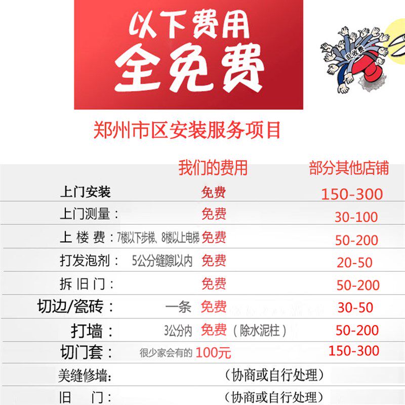 防盗门安全门家用钢制入户门防撬锁隔音进户门铁门郑州市内包安装