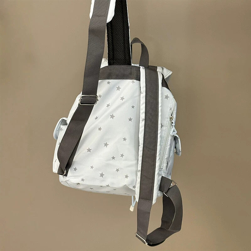 蓝色双肩包女书包大容量背包电脑包通勤轻便百搭高颜值痛包新款