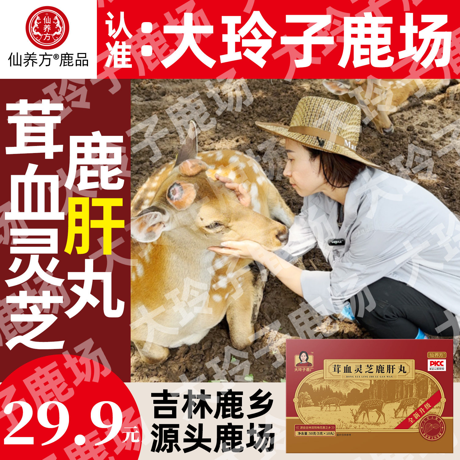 仙养方茸血灵芝鹿肝丸旗舰正品成人滋补营养品以形补形东北特产