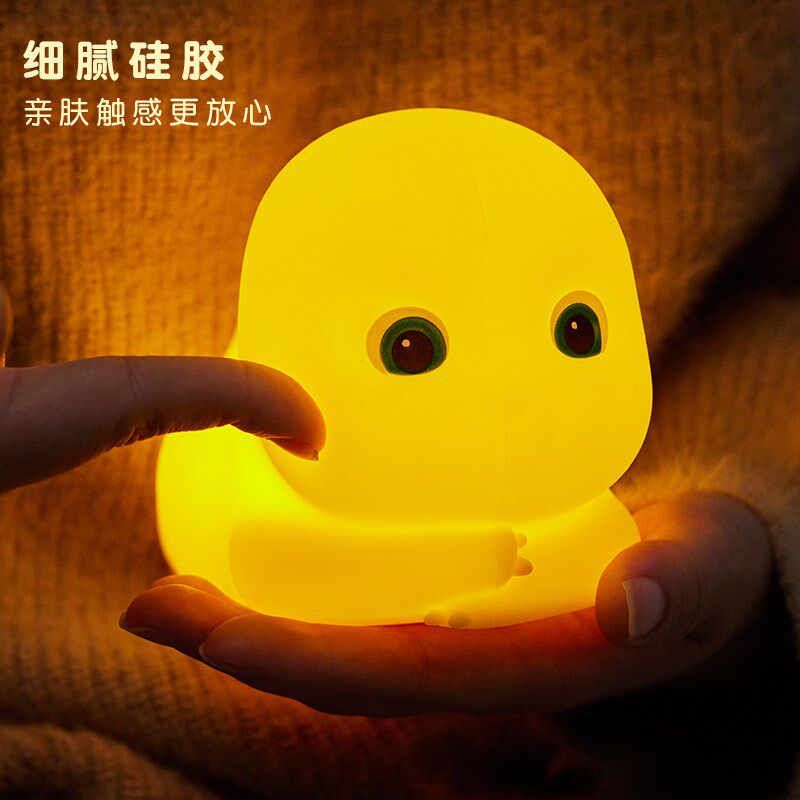 小奶龙硅胶拍拍灯卧室床头可爱伴睡氛围灯治愈解压卡通可爱小夜灯