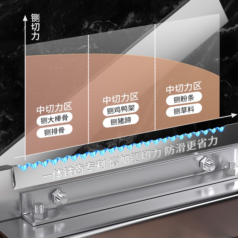 铡刀家用小型厨房切骨机闸刀手动切刀铡草切骨铡刀冻肉切片不锈钢