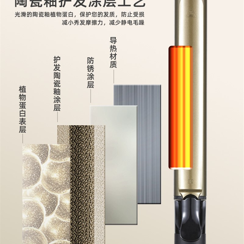 可旋转卷发与大卷发的化妆师,理发店照片工作室电卷发铁,持久造型