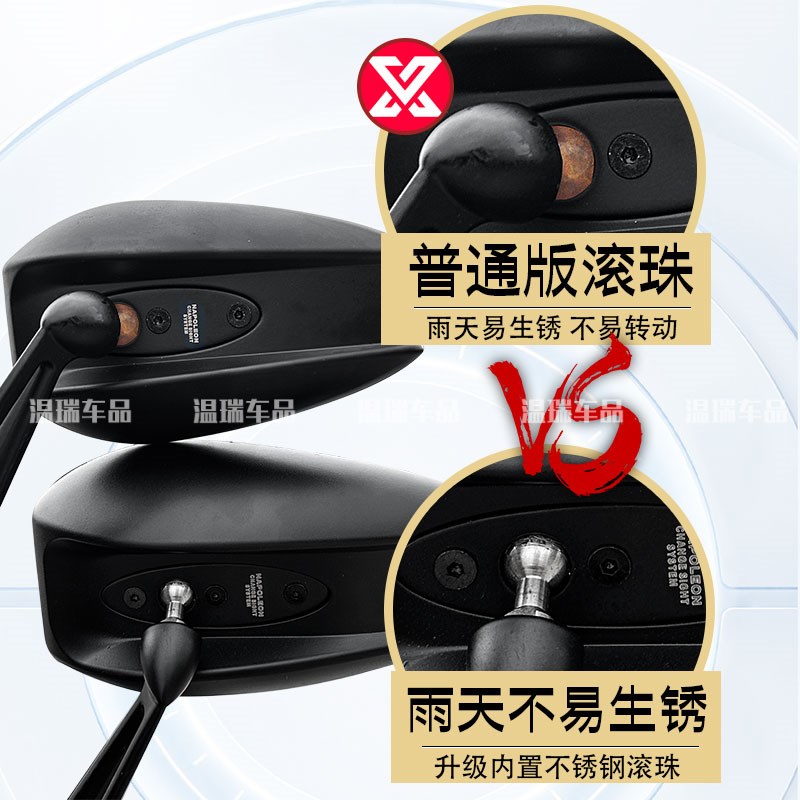 适用于济南铃木UY125 AOS4PLUS后视镜电动车祖国反光镜蓝光摩托车
