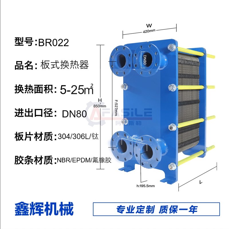 BR板式换热器不锈钢可拆工业用板换式过水热交换蒸汽锅炉地暖泳池