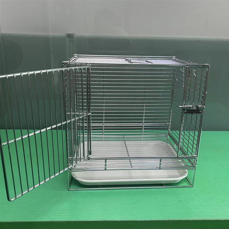 304不锈钢蜜袋鼯笼鹦鹉小型猫狗宠物笼饲养外出折叠小号31*23*30