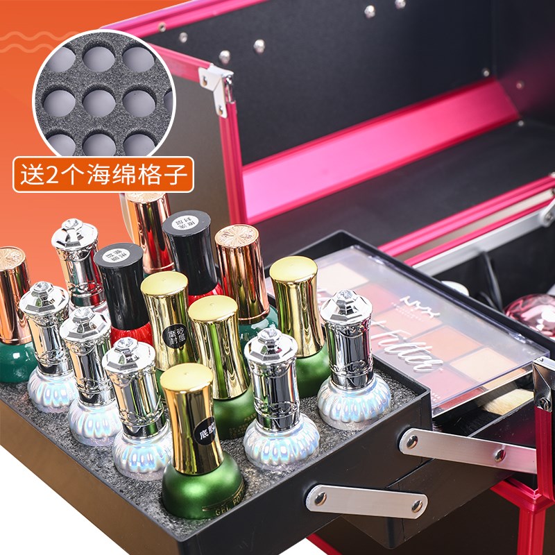 【工厂直营】纹绣美睫工具箱手提美甲化妆品五金上门服务收纳箱盒