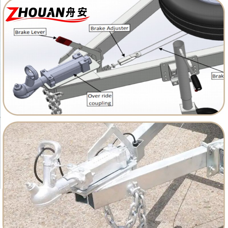 拖车撞击式刹车连接器液压机械撞击式球罩盖澳式拖挂车球头链接器