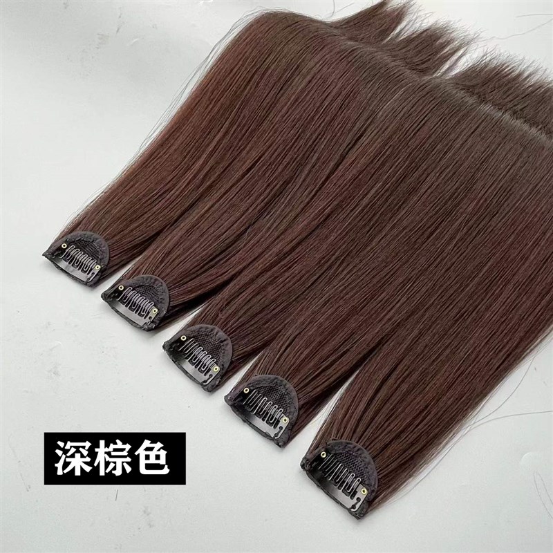 假发接发女隐形无痕自己接头发一片式假发片长直发小发片汉古单夹