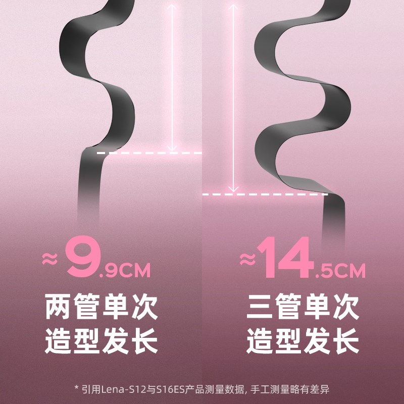 三管蛋卷头卷发棒 深V大卷家用 负离子旅行适用卷发器