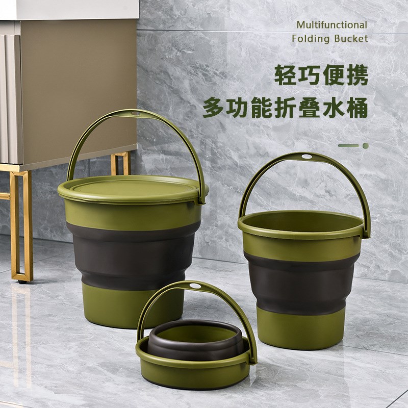 大容量折叠水桶家用儿童便携式户外钓鱼桶大小号硅胶塑料车载水桶