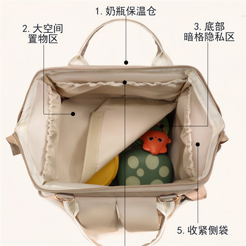妈咪包2026新款母婴包外出轻便包双肩揹包妈妈包多功能大容量防水