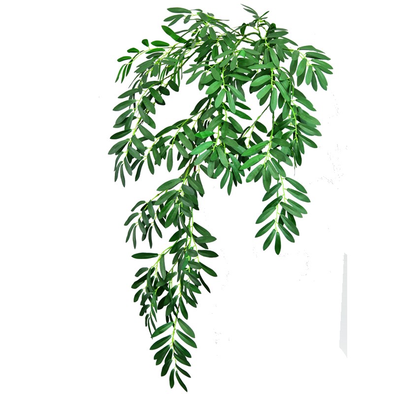 仿真橄榄枝树叶假花装饰藤条吊兰塑料藤蔓植物绿植绿叶壁挂花垂吊