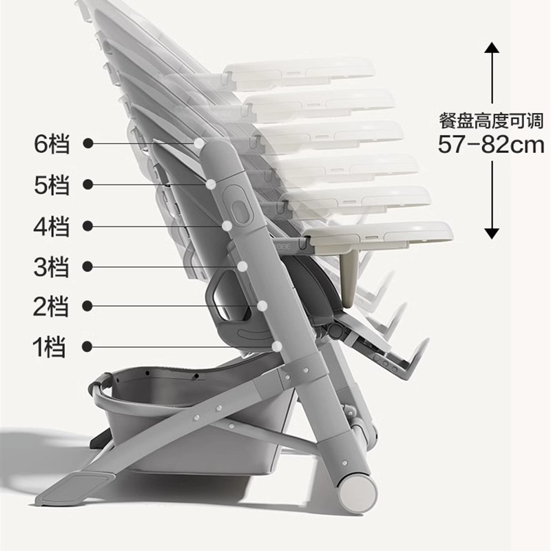 贝易宝宝餐椅儿童成长椅学坐家用吃饭餐桌椅子便携小孩婴儿座椅