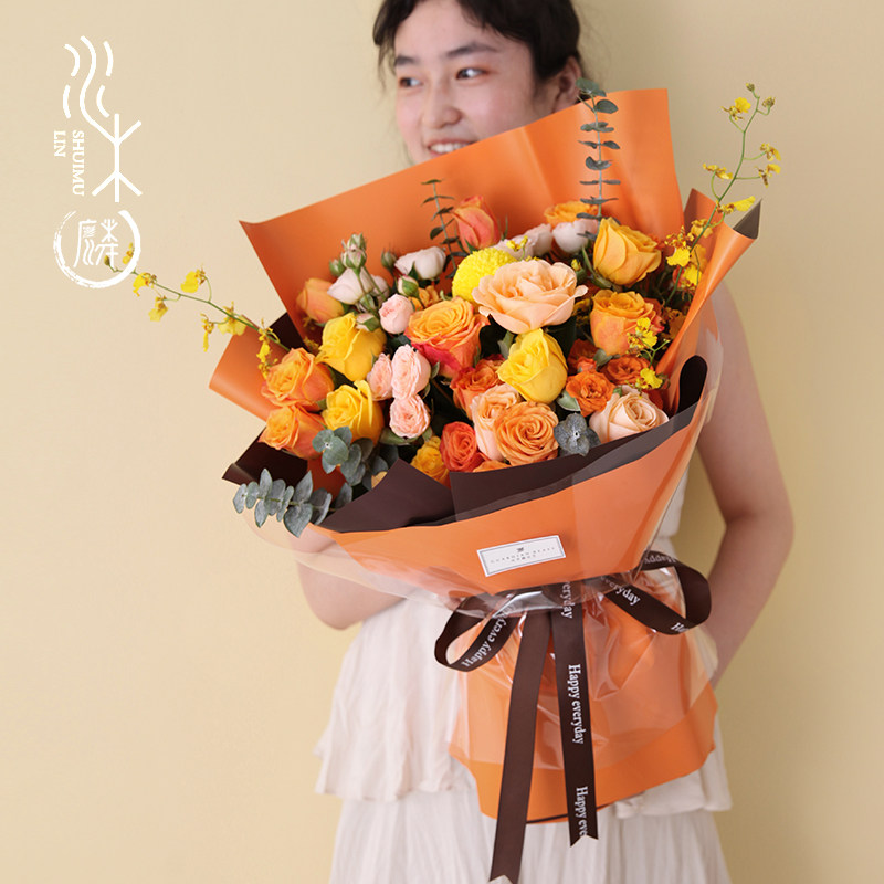 女神节重庆鲜花同城速递花店订送花配送上门玫瑰康乃馨花束生日