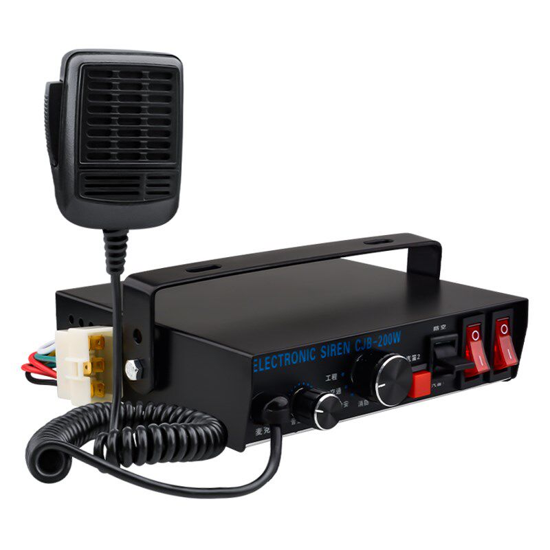 汽车车载警报器喊话器汽笛喇叭无线多音遥控扬声救援12v24v救护车