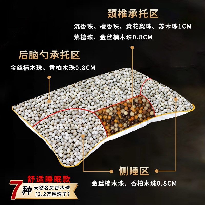 枕老大香木颈椎枕高端尊享款支撑颈椎枕头芯承托颈椎塑造型香木枕