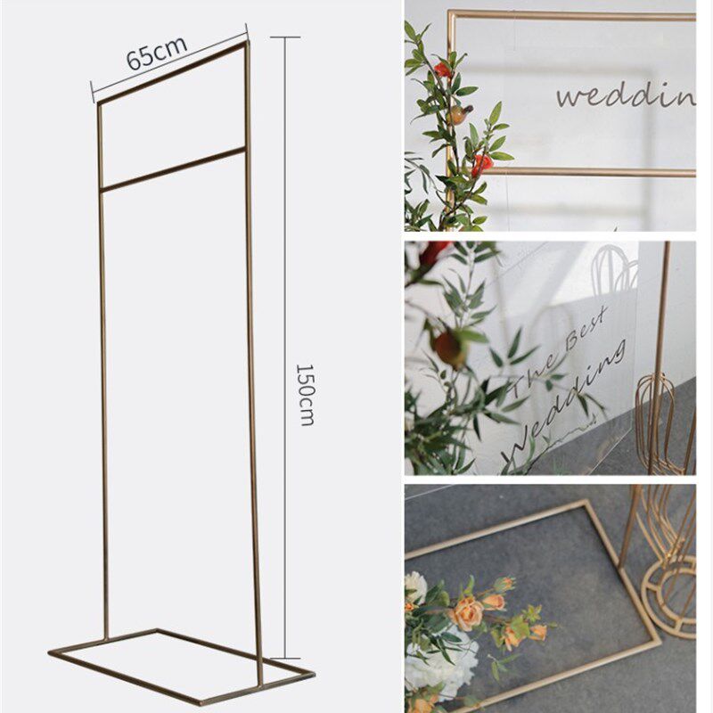 婚庆道具迎宾区展架铁艺拱门户外婚礼创意道具橱窗摆件展示架支架