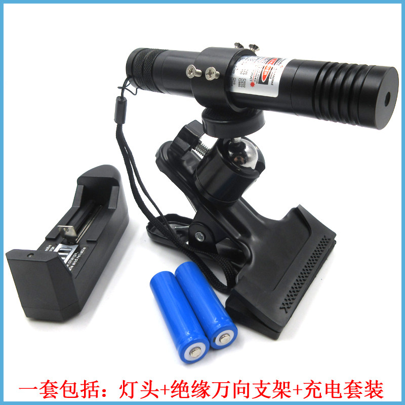 650nm220mw手持可携式充电14500锂电池点状一字十字线红外线激光