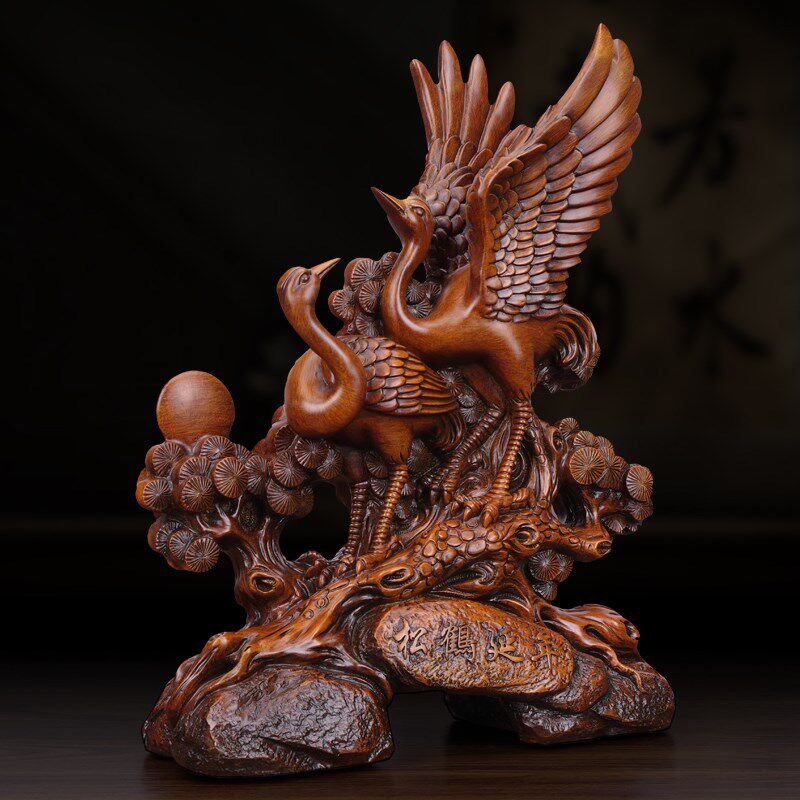 松鹤延年祝寿摆件老年人生日礼物607080岁老人贺寿做寿过寿纪念品