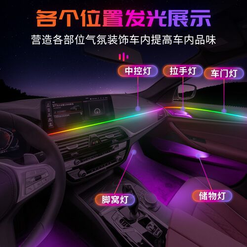 宝马5系氛围灯五系f18气氛后排迎宾用品内饰改装件配件车内装饰gt