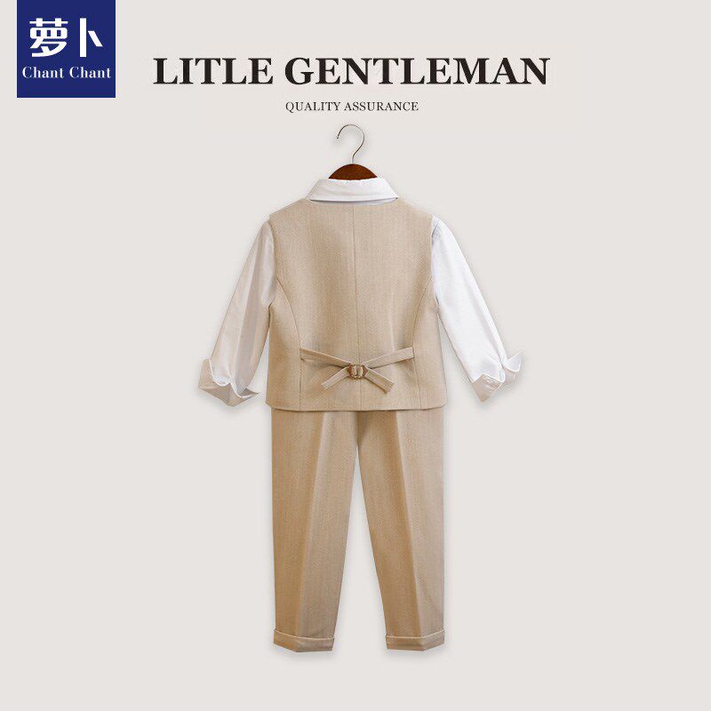 男童礼服套装花童夏季短袖儿童休闲西装小主持人钢琴演出服合唱服