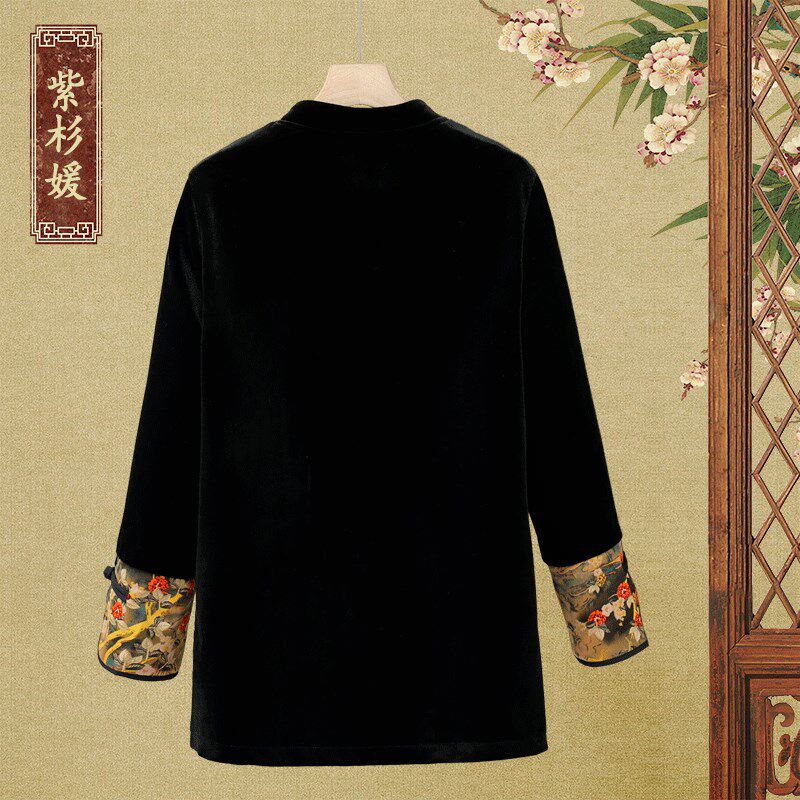 中国风中年女装60岁妈妈春秋薄款外套2024新款中老年女装春装上衣