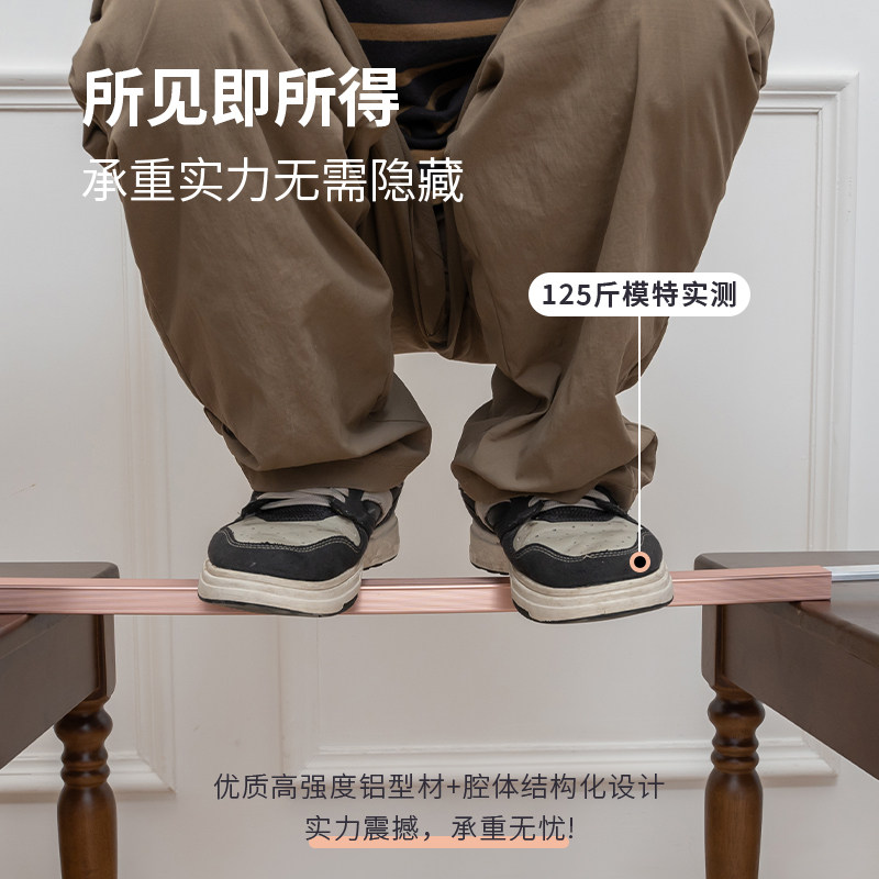 精品床帘支架蚊帐窗帘架子学生宿舍上下铺通用U型双轨道可伸缩