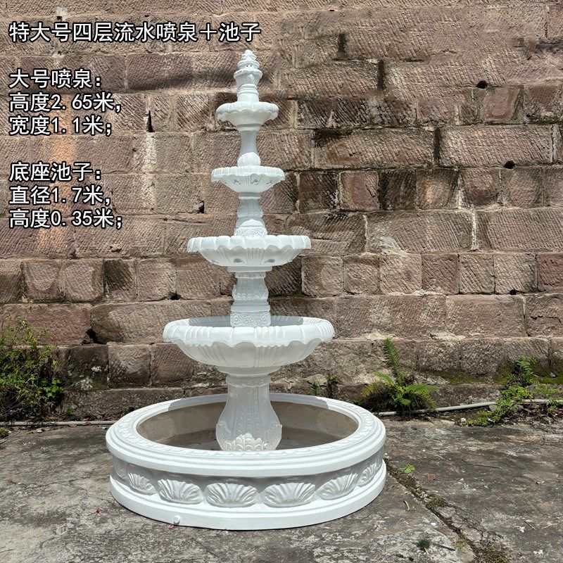 婚礼堂流水喷泉水池天使雕塑室内装饰婚庆道具影楼拍照摆件许愿池