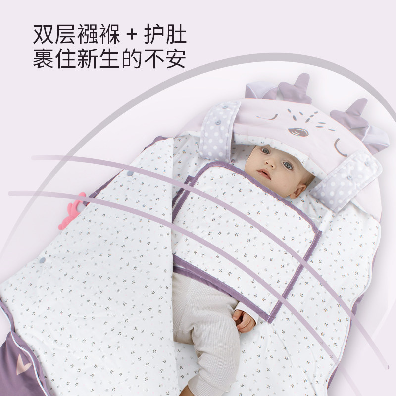 新生婴儿睡袋春秋冬款防踢被宝宝恒温加厚外出包被